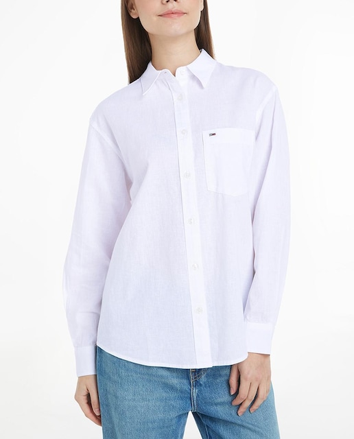 Imagen 0 de Camisa de mujer de lino de manga larga