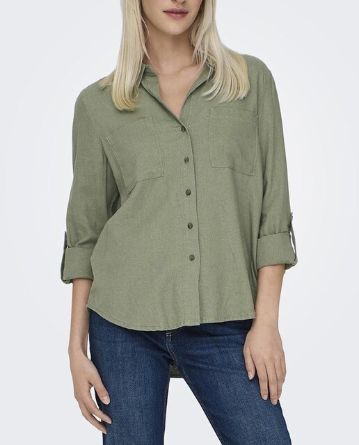 Imagen 0 de Camisa de mujer básica con botones frontales