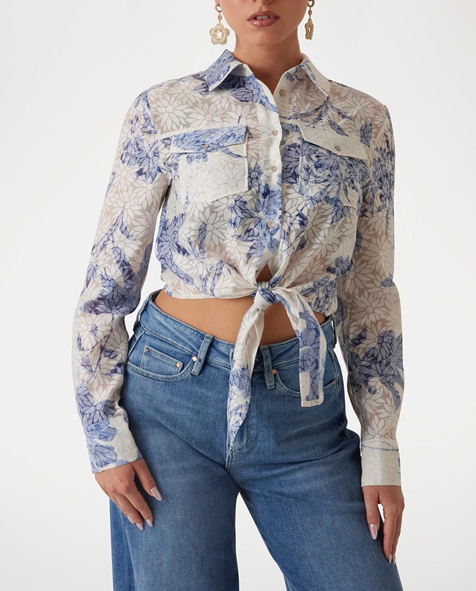 Imagen 0 de Camisa estampada de mujer