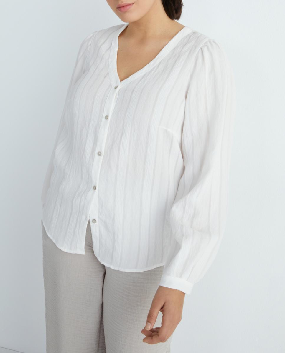 Imagen 0 de Blusa de mujer detalle de rayas de manga larga