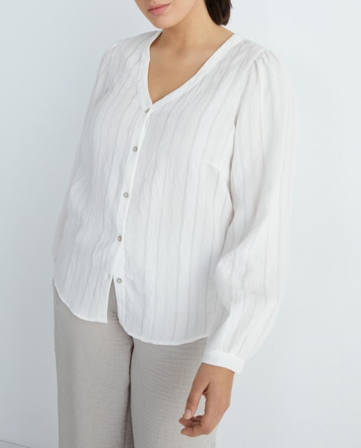 Imagen 0 de Blusa de mujer detalle de rayas de manga larga