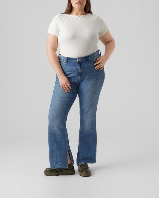 Imagen 0 de Camiseta básica de cuello de barco talla grande