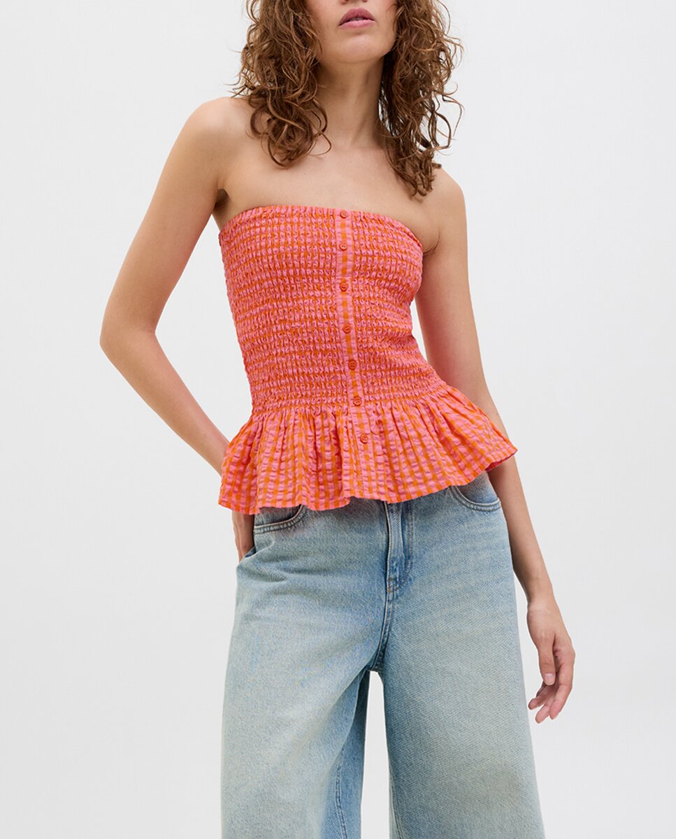 Imagen 0 de Top de mujer estampado vichy