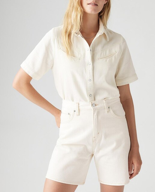 Imagen 0 de Camisa vaquera de mujer de manga corta