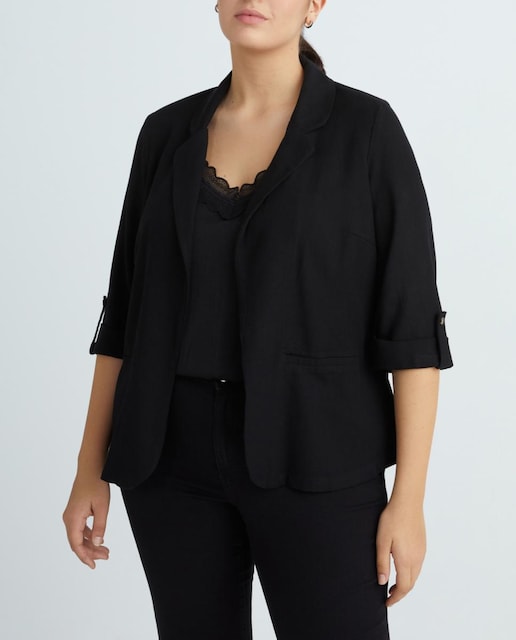 Imagen 0 de Blazer de mujer de lino con mangas 3/4