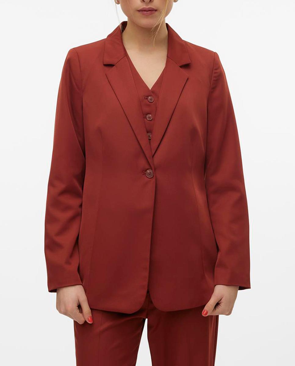Imagen 0 de Blazer larga de mujer con hombreras