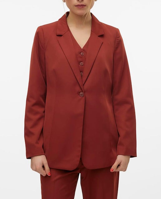 Imagen 0 de Blazer larga de mujer con hombreras
