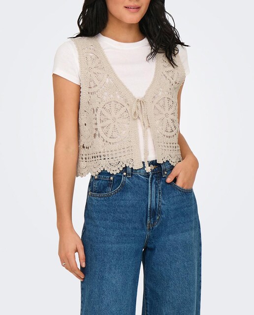 Imagen 0 de Chaleco de mujer calado con lazada frontal