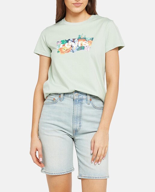 Imagen 0 de Camiseta de mujer de manga corta cuello redondo