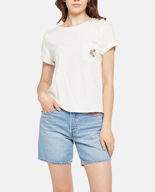 Imagen 0 de Camiseta de mujer de manga corta cuello redondo