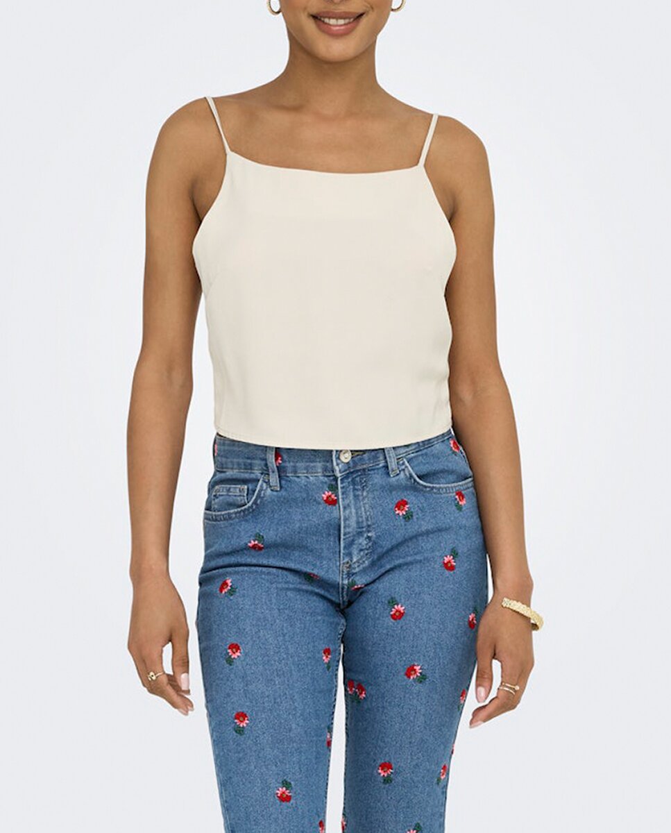 Imagen 0 de Top fluido con tirantes finos de mujer
