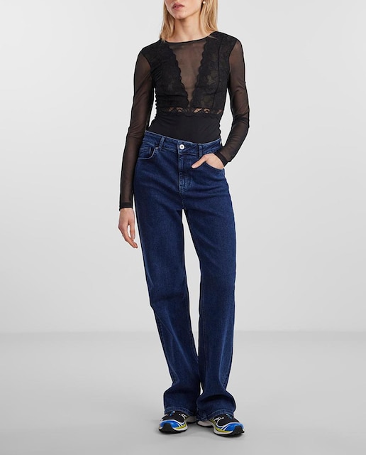 Imagen 0 de Body de encaje negro de mujer