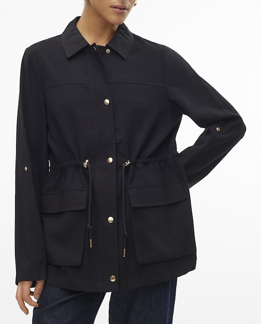 Imagen 0 de Parka con cuello camisero de mujer con mangas ajustables