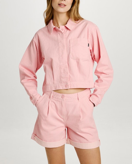 Imagen 0 de Sobrecamisa a rayas de mujer