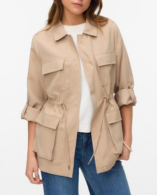 Imagen 0 de Parka de mujer mangas ajustables con cuello de camisa