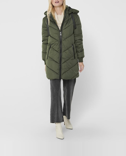 Imagen 0 de Plumífero de mujer largo con capucha