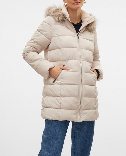 Imagen 0 de Plumífero de mujer midi con capucha