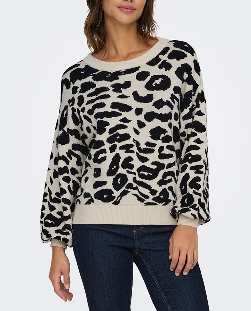 Imagen 0 de Jersey de mujer de punto estilo animal print
