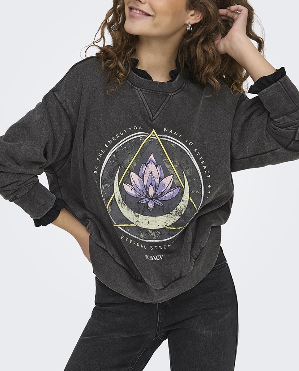 Imagen 0 de Sudadera de mujer con estampado frontal