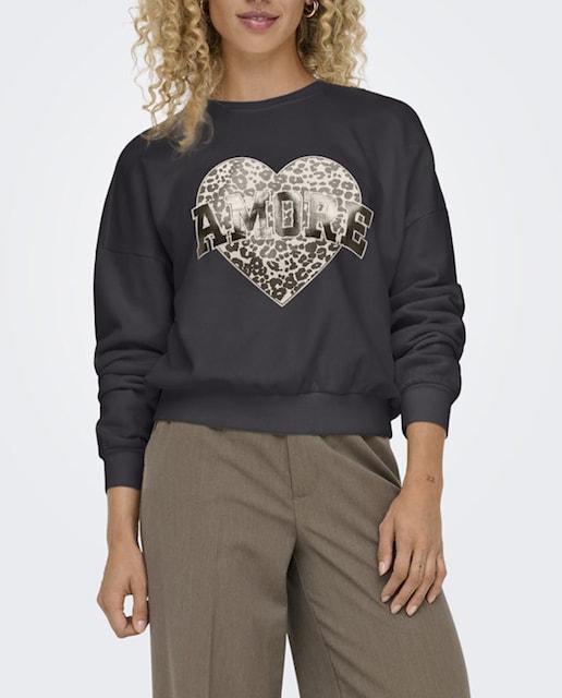 Imagen 0 de Sudadera de mujer básica con estampado frontal