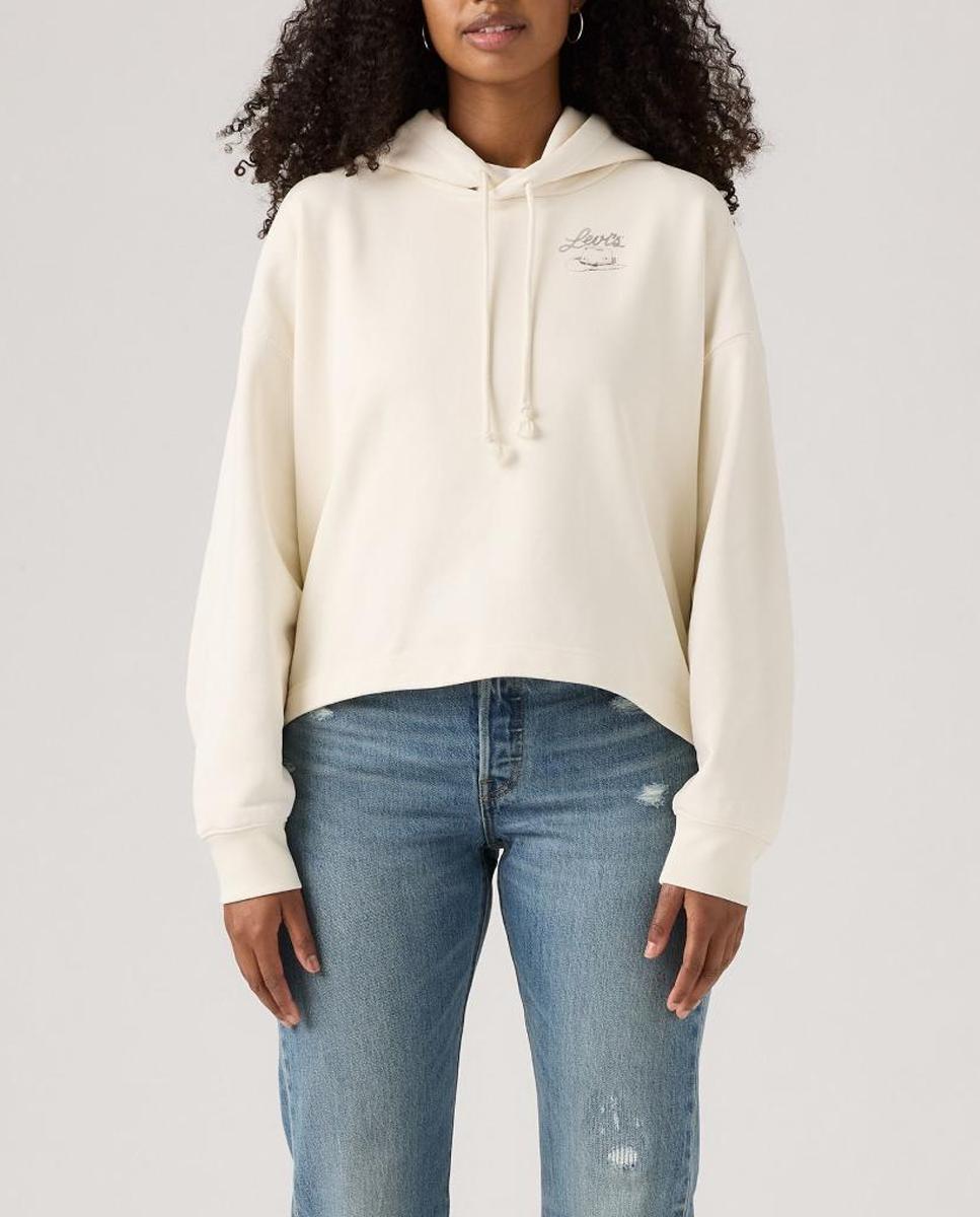 Imagen 0 de Sudadera de mujer crop con capucha