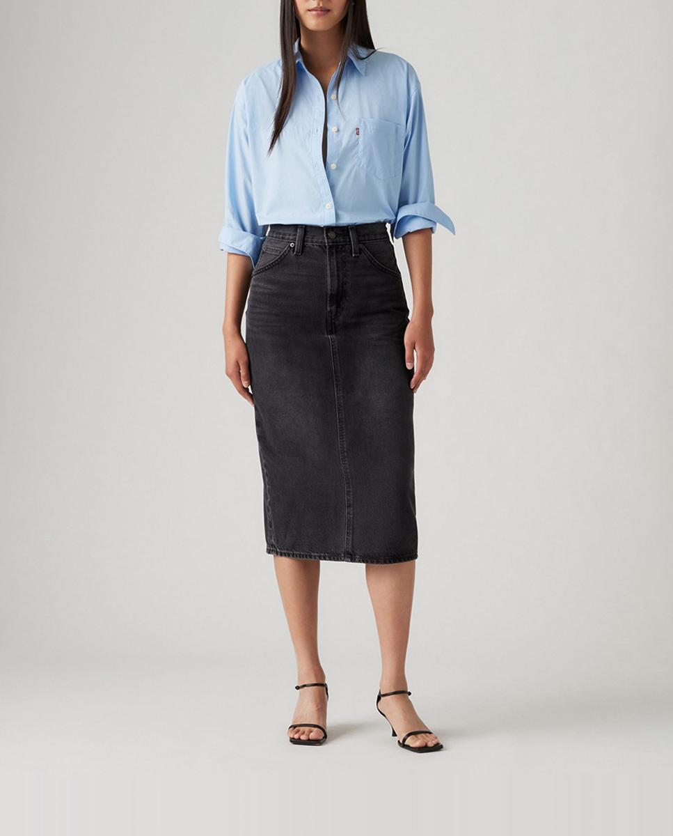 Imagen 0 de Falda midi vaquera slim