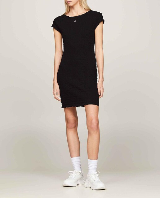 Imagen 0 de Vestido body con de corte mini y manga corta