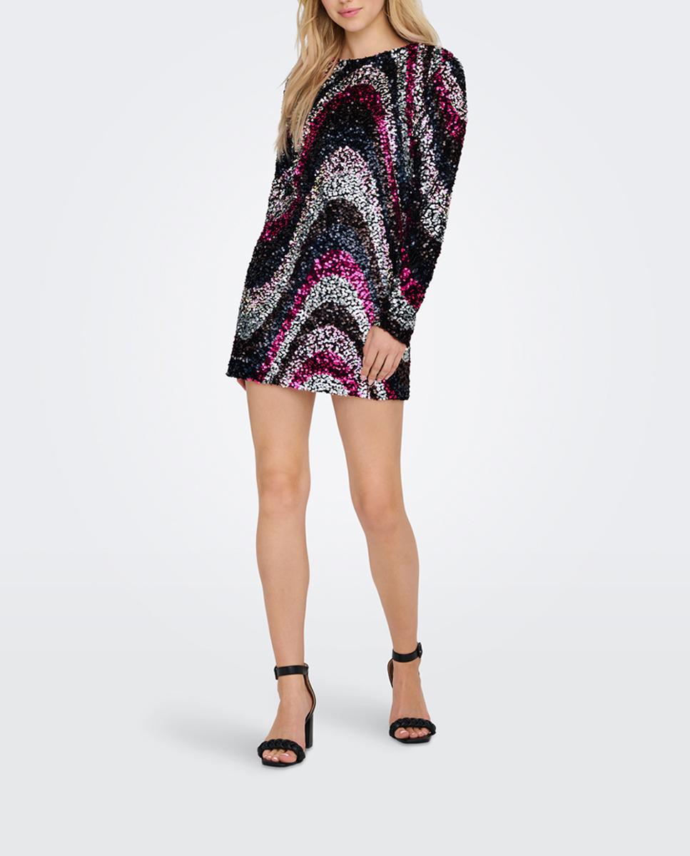 Imagen 0 de Vestido de mujer corto con detalle de brillo