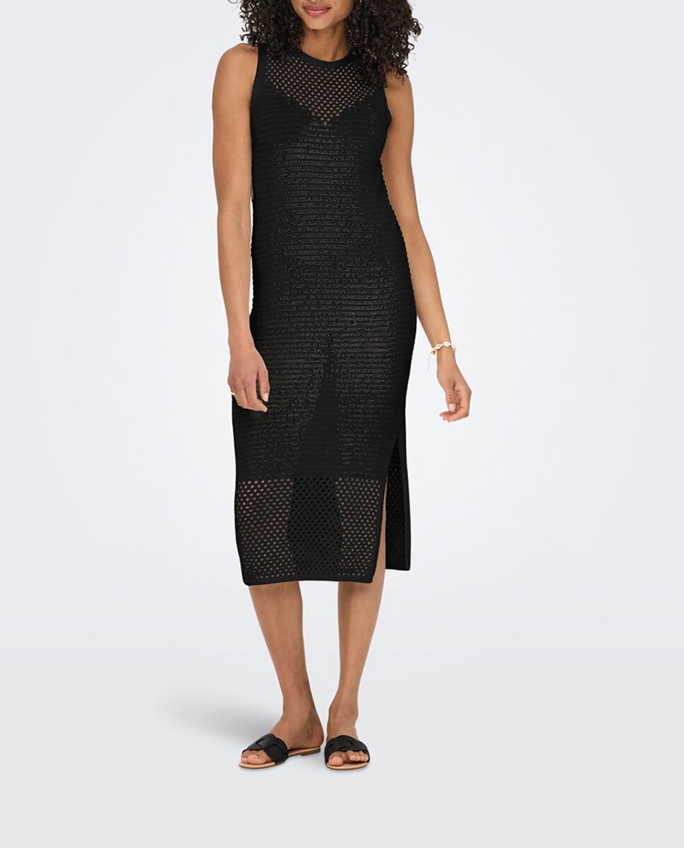 Imagen 0 de Vestido largo de punto ajustado