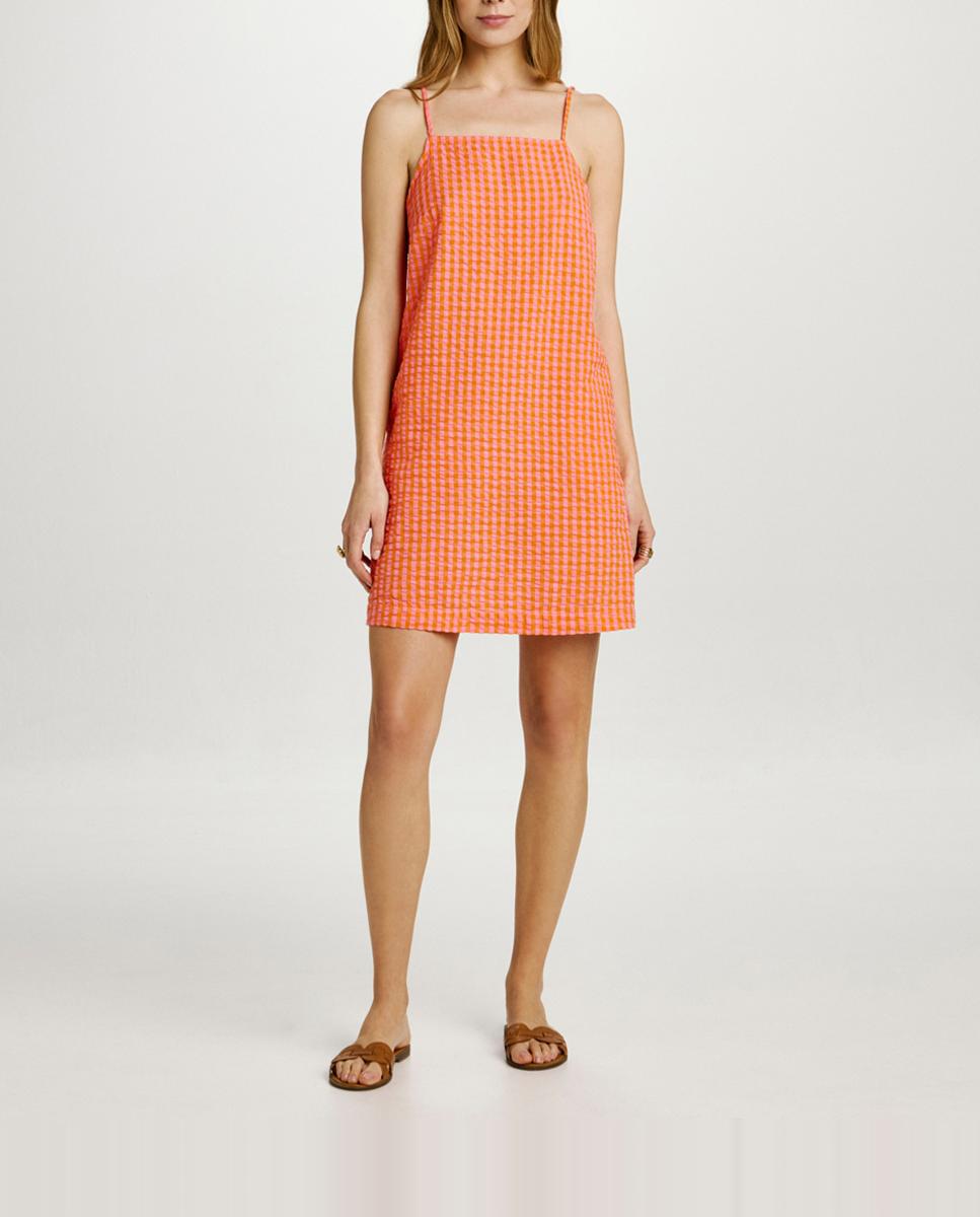 Imagen 0 de Vestido corto de tirantes estampado