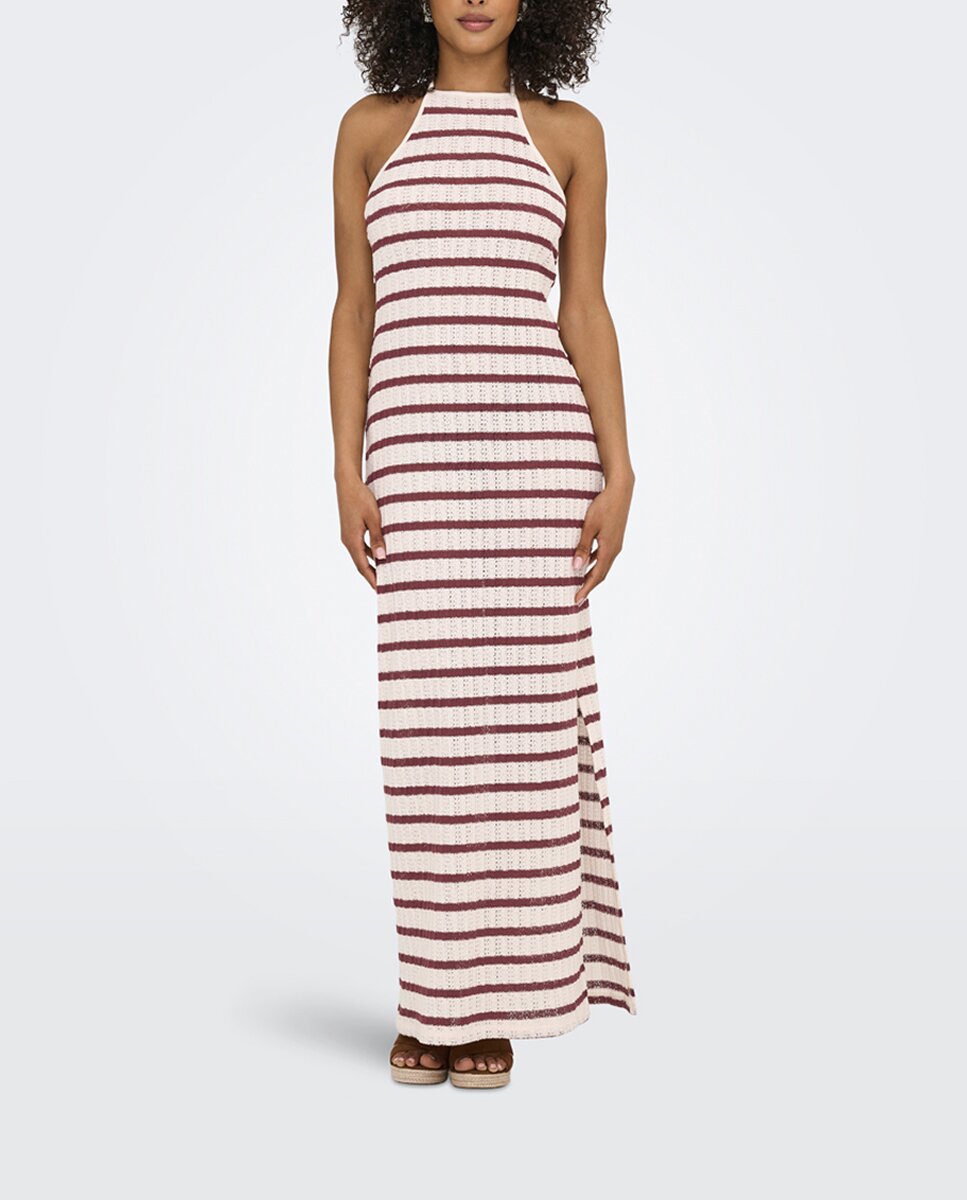 Imagen 0 de Vestido halter largo espalda descubierta