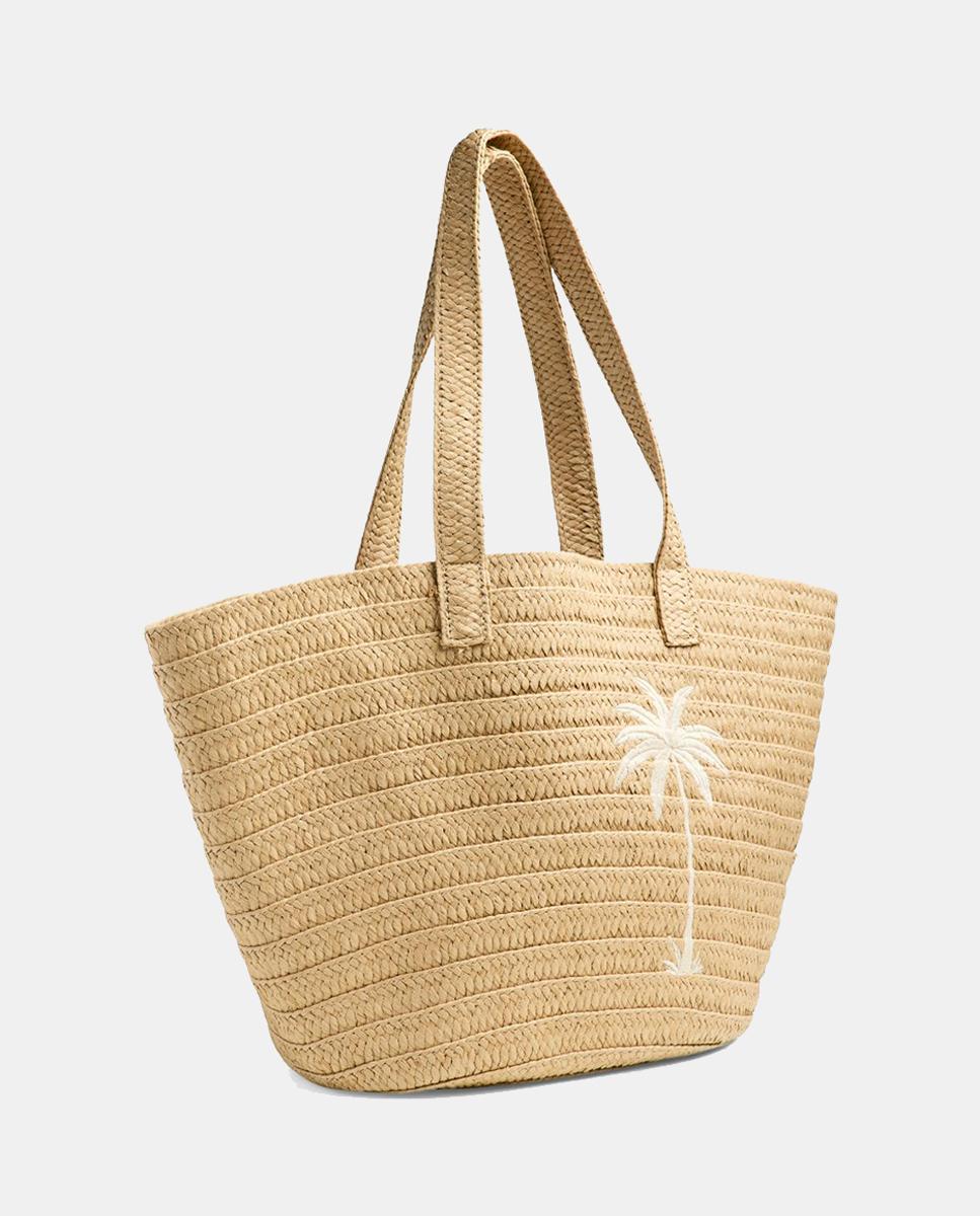 Imagen 0 de Bolso de rafia bordado de mujer
