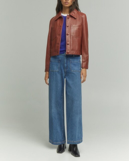 Imagen 0 de Cazadora biker de mujer 100% piel