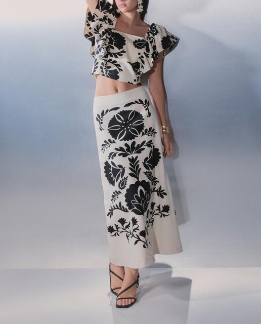Imagen 0 de Falda midi estampada