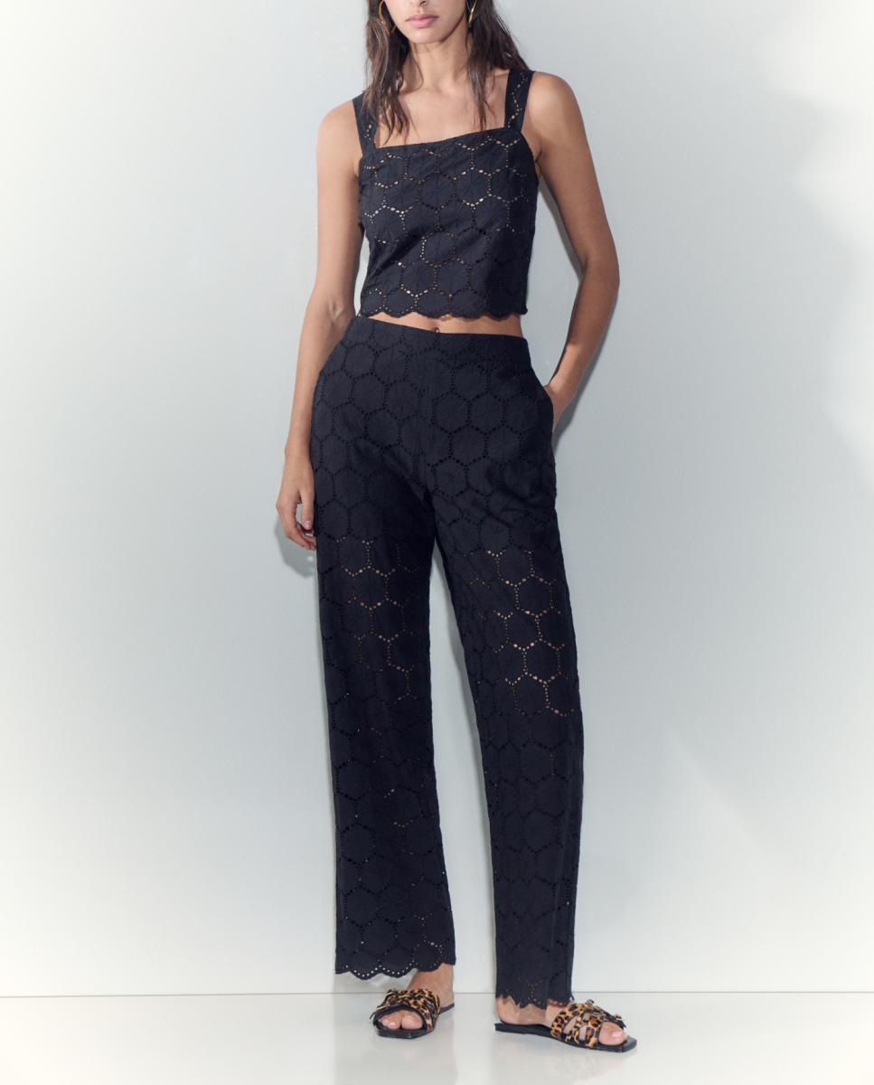 Imagen 0 de Pantalón de mujer de vestir bordado