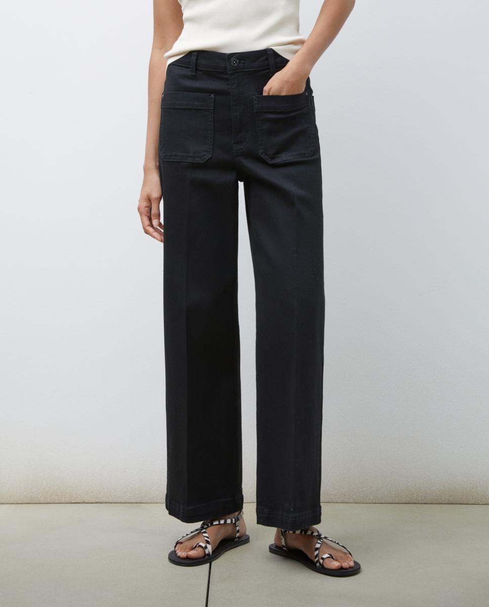 Imagen 0 de Pantalón liso de algodón de mujer