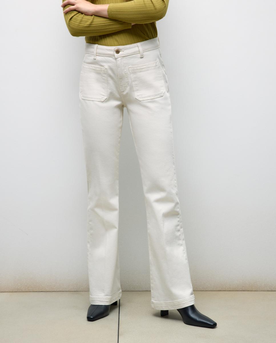 Imagen 0 de Pantalón de mujer flare plastron tiro medio