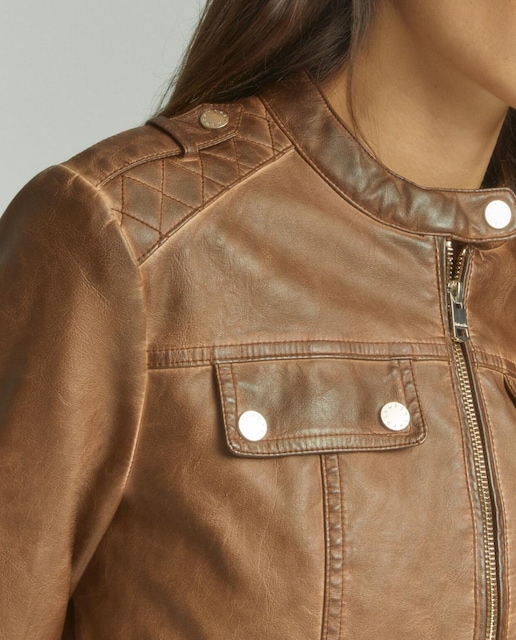 Imagen 0 de Cazadora biker de mujer con cremallera