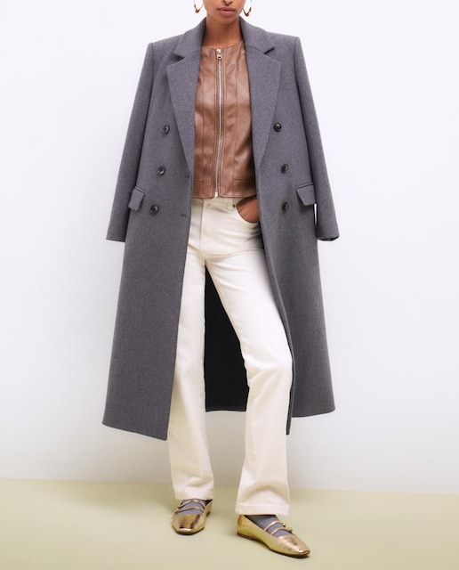 Imagen 0 de Cazadora de mujer cuello caja efecto piel