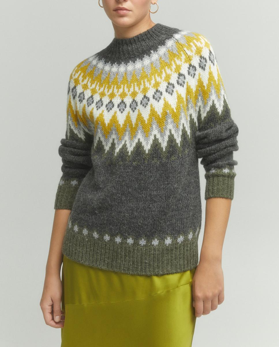 Imagen 0 de Jersey de mujer cuello perkins jacquard