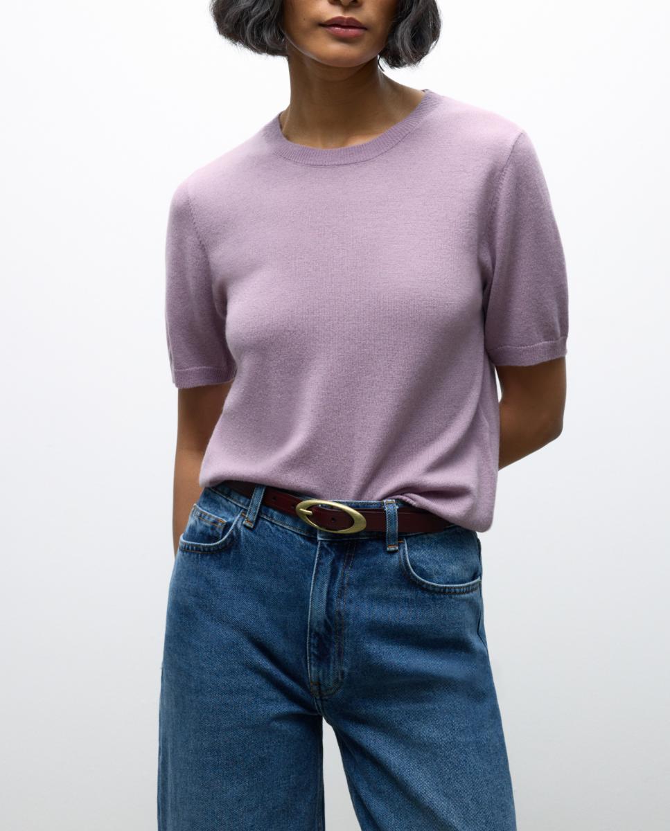 Jersey de mujer con cuello caja y manga corta — oferta en Primeriti