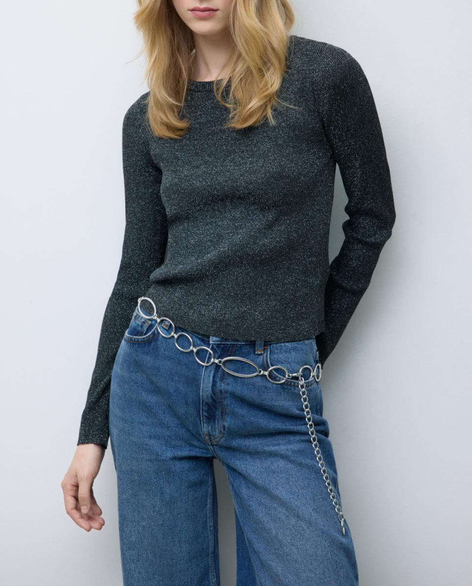 Imagen 0 de Jersey de mujer con lurex y espalda abierta