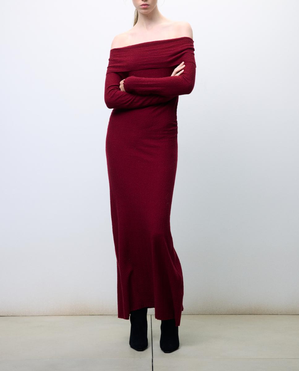 Imagen 0 de Vestido con escote bardot