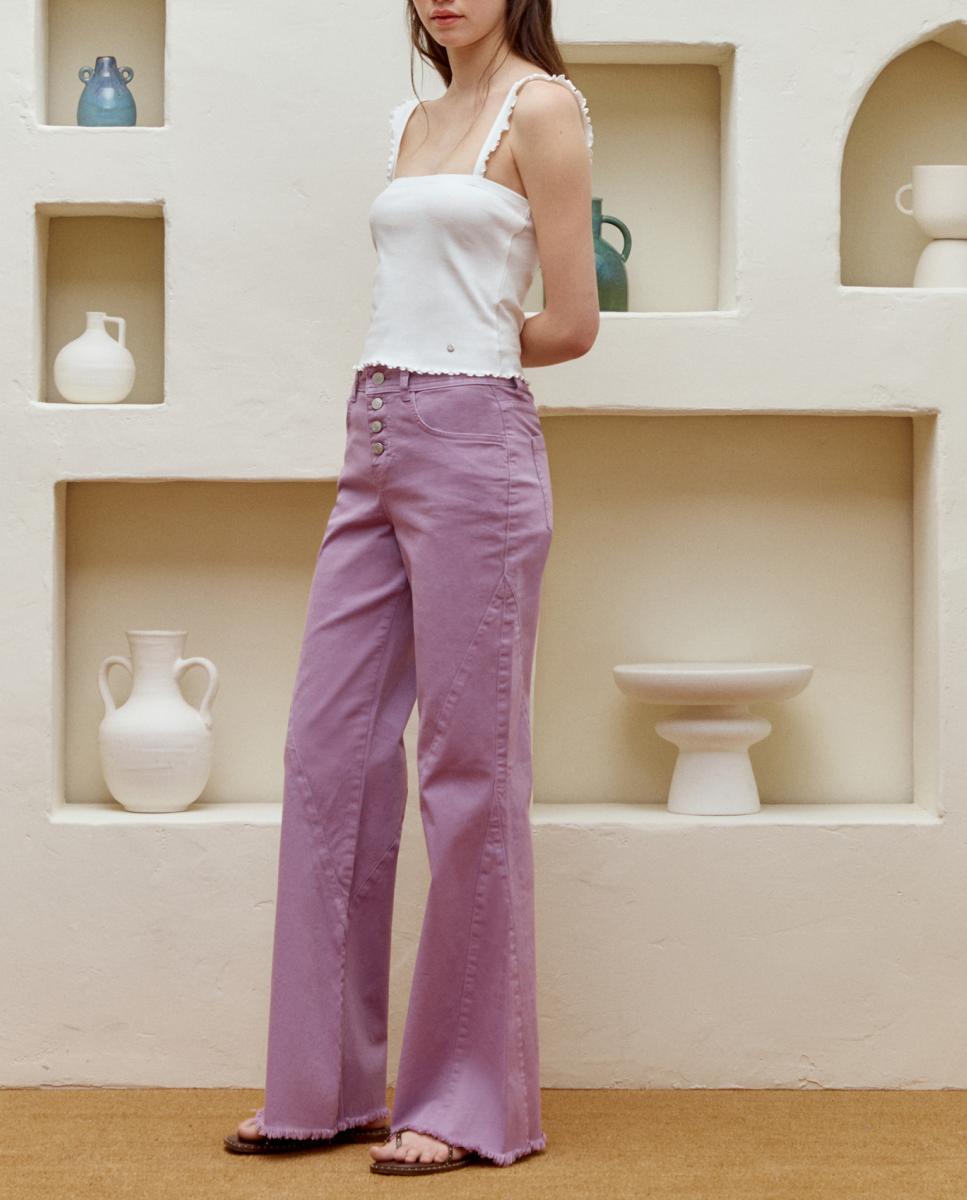 Imagen 0 de Pantalón wide leg quilla de mujer