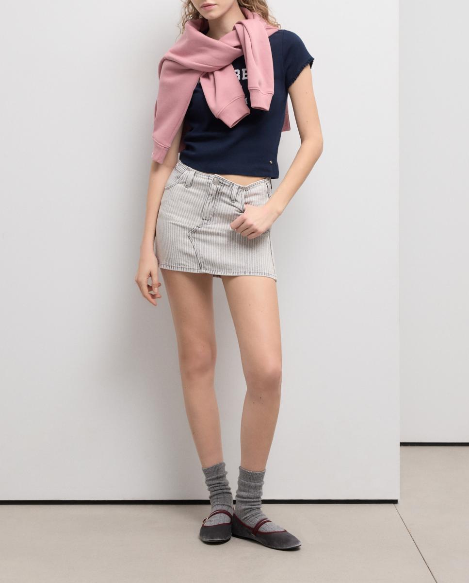 Imagen 0 de Mini denim rayas de mujer
