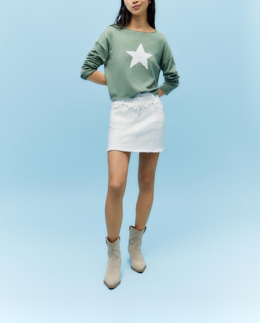 Imagen 0 de Falda mini tachas