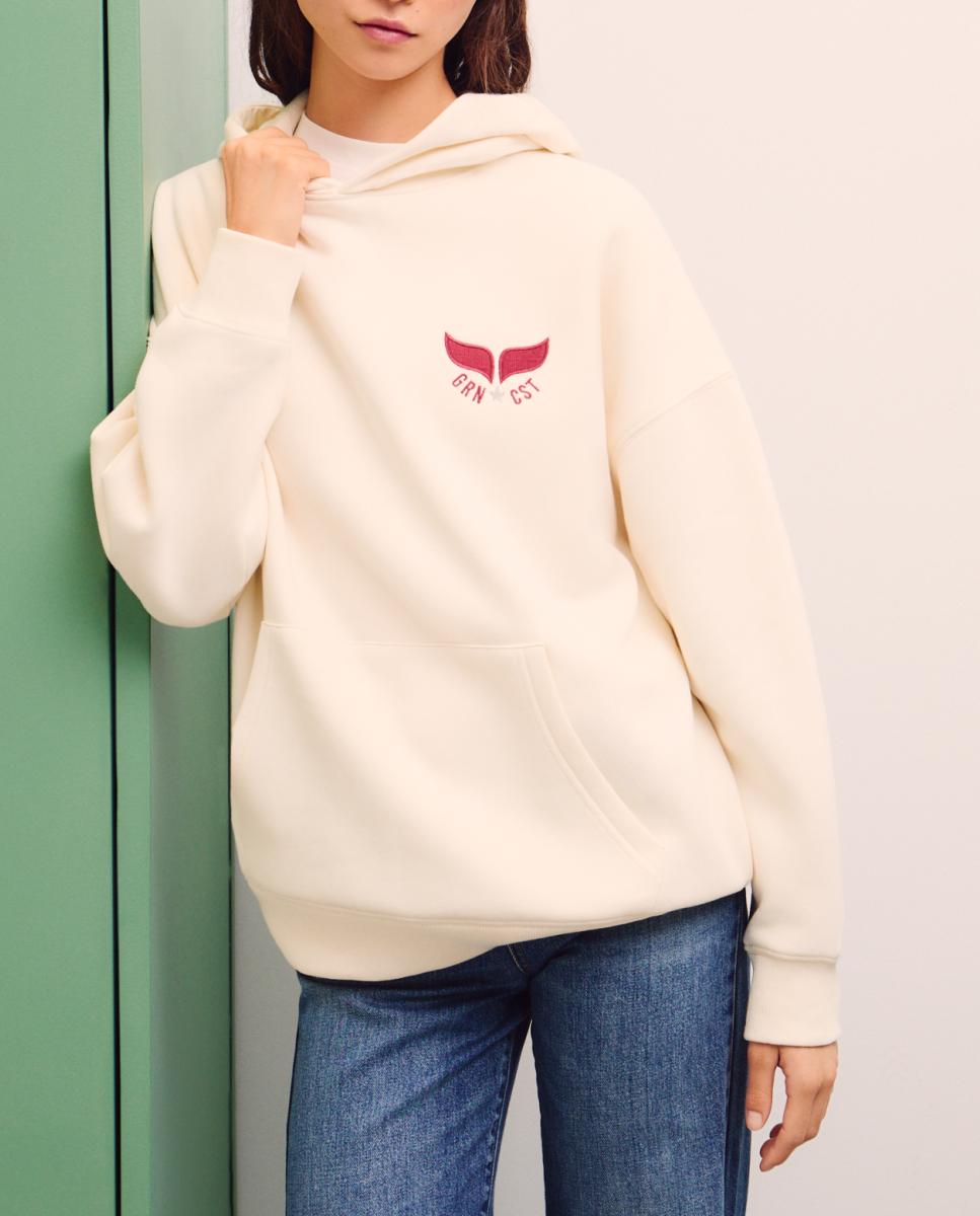 Imagen 0 de Sudadera de mujer con capucha cerrada oversize con logo