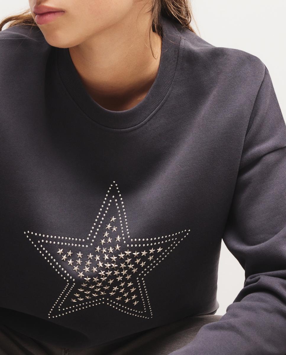 Imagen 0 de Sudadera de mujer cuello redondo con estrellas