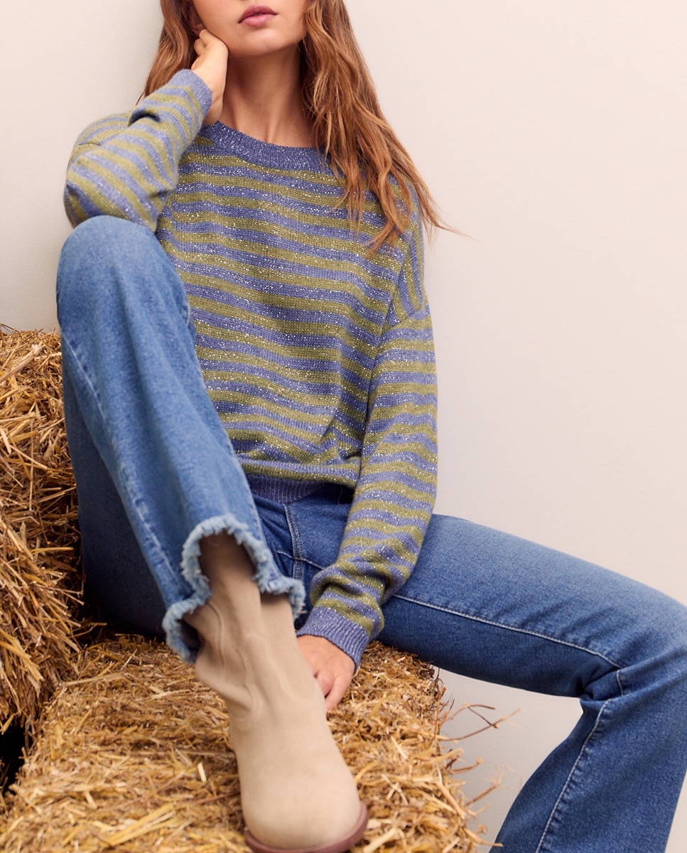 Imagen 0 de Jersey oversize lurex liso de mujer