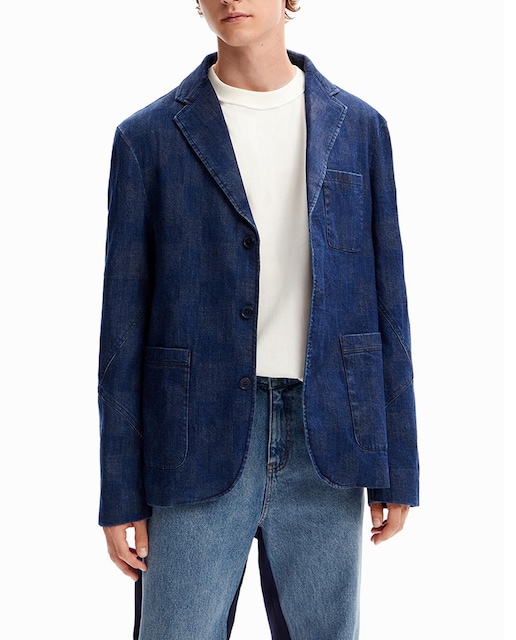 Imagen 0 de Blazer vaquera cuadros